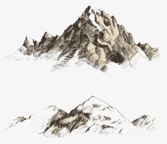 Clip Library Stock China Drawing Scenery - Mountain Sketch Vector Png, Transparent Png, Transparent PNG