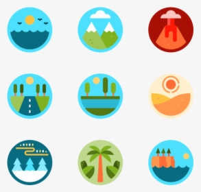 Clip Art Icons Free Landscapes - Landscapes Icons, HD Png Download, Transparent PNG