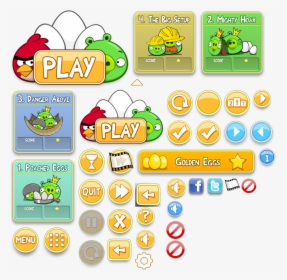 Yellow Subscribe Button Png - Angry Birds Play Button, Transparent Png, Transparent PNG