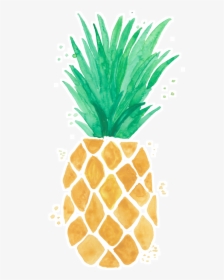 Png Watercolor Gold Pineapple , Png Download - Abacaxi Aquarela Png, Transparent Png, Transparent PNG