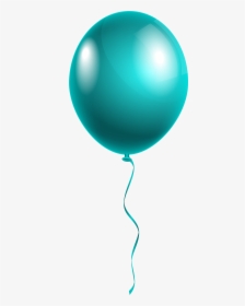 Single Modern Blue Balloon Png Clipart Image - Single Balloon Transparent Background, Png Download, Transparent PNG
