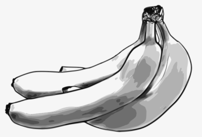 Monochrome Photography,jaw,drawing - Drawing Banana Black And White, HD Png Download, Transparent PNG