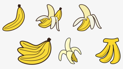 Transparent Bananas Png - Banana Drawing, Png Download, Transparent PNG