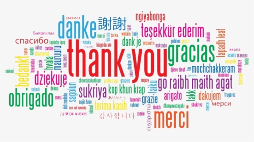 A Photo Of The Words Thank You In Many Different Languages - Thank You In 1000 Languages, HD Png Download, Transparent PNG