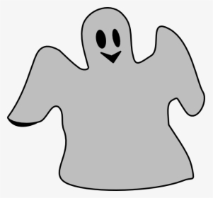 Smiling Gray Ghost Svg Clip Arts - Grey Ghost Clipart, HD Png Download, Transparent PNG