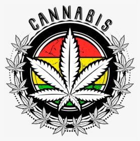 Transparent Marijuana - Cartoon Cannabis Logos, HD Png Download, Transparent PNG