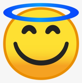 Smiling Face With Halo Icon - Halo Smiley Face, HD Png Download, Transparent PNG