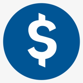 Dollar Sign Icon Blue Png For Kids - Linked In Icon Circle, Transparent Png, Transparent PNG