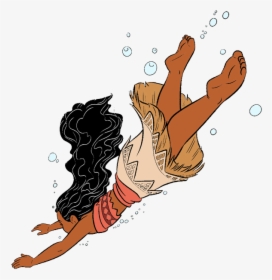 Moana Swimming Png Clipart , Png Download - Moana Swimming, Transparent Png, Transparent PNG