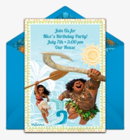 Moana Maui Birthday Invitations, HD Png Download, Transparent PNG