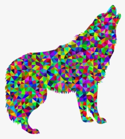 Low Poly Prismatic Howling Wolf Clip Arts - Transparent Background Unicorn Clipart Free, HD Png Download, Transparent PNG