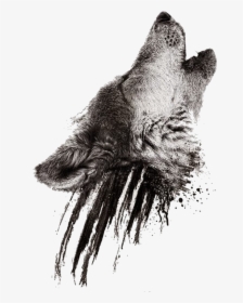 Drawn Howling Wolf Realistic - Wolf Howling Tattoo Design, HD Png Download, Transparent PNG