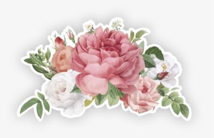 Garden Roses - Vintage Flowers Transparent Background, HD Png Download, Transparent PNG