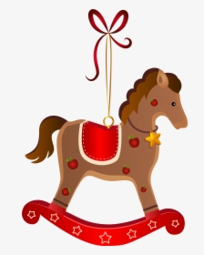 Horse Clipart For Kids - Christmas Rocking Horse Clipart, HD Png Download, Transparent PNG