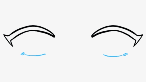 How To Draw Anime Eyes - Closed Eyes Drawing Anime, HD Png Download, Transparent PNG