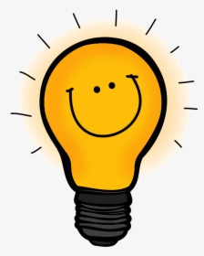 Thinking Lightbulb Transparent Clipart Free Ya Png - Happy Lightbulb Clipart, Png Download, Transparent PNG