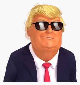 #trumpstickers Deal With It, Donald Trump 3d Caricature - Donald Trump Doing Hype, HD Png Download, Transparent PNG