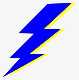 Lightning Bolt Right Svg Clip Arts - Blue And Yellow Lightning Bolt, HD Png Download, Transparent PNG