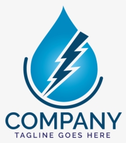 Water Drop And Lightning Bolt Logo - Graphic Design, HD Png Download, Transparent PNG