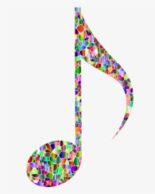 Vivid Chromatic Tiled Musical Note 12 Clip Arts - Rainbow Music Notes Clipart, HD Png Download, Transparent PNG