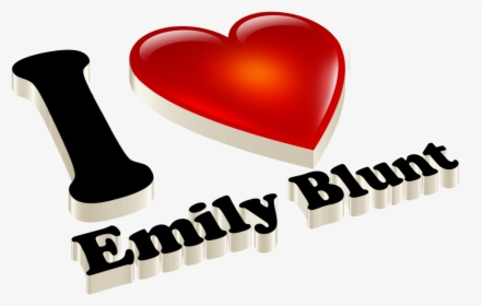 Emily Blunt Love Name Heart Design Png - Heart, Transparent Png, Transparent PNG