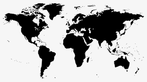 World Map Clipart Black And White, HD Png Download, Transparent PNG
