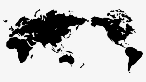 World Map, Globe, Earth, Black And White, Global - Black World Map Png, Transparent Png, Transparent PNG