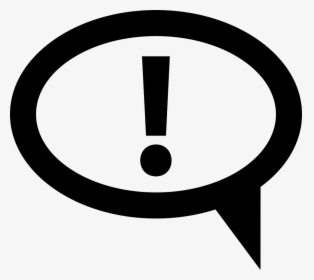 Exclamation Sign In Oval Speech Bubble - Speech Bubble With Exclamation Mark, HD Png Download, Transparent PNG