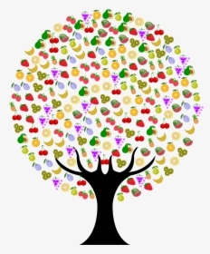 Transparent Fruit Clipart - Tree Full Of Fruit Clipart, HD Png Download, Transparent PNG