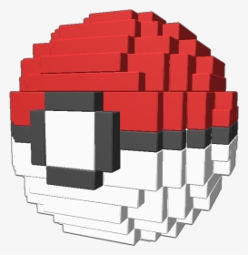 A 3d Pixel Art Pokeball From Pokemon - 3d Pixel Art Pokemon, HD Png Download, Transparent PNG