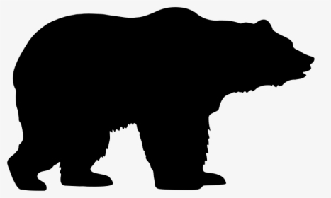 American Black Bear Polar Bear Grizzly Bear Clip Art - Silhouette Grizzly Bear Clipart, HD Png Download, Transparent PNG