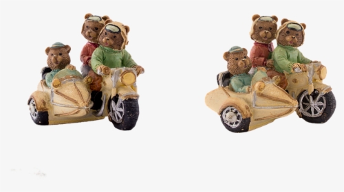 Bear, Motorcycle, Png, Drive, Sidecar, Ceramic - Bear On Motorcycle Sidecar, Transparent Png, Transparent PNG
