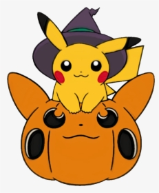 Halloween Cute Pumkin Hat Pokemon Pikachu Witch Wizard - Halloween Pikachu, HD Png Download, Transparent PNG