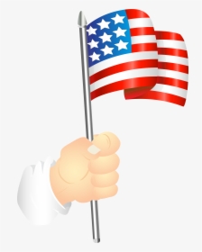 Hand With Us Flag Png Clipart , Png Download - Flag In Hand Png, Transparent Png, Transparent PNG