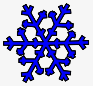 Blue Snowflake Clip Art At Clker - Transparent Background Snowflake Clipart, HD Png Download, Transparent PNG