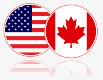 Us And Canada Flag Buttons - Usa And Canada Flag Icon, HD Png Download, Transparent PNG