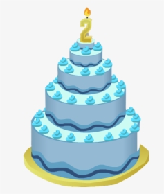 Birthday Cakes Png - Birthday Cake Png Blue, Transparent Png, Transparent PNG