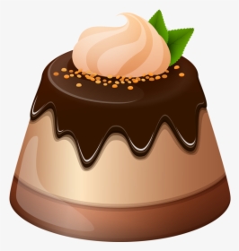 Chocolate Mini Cake Png Clipart Image - Transparent Dessert Clipart, Png Download, Transparent PNG