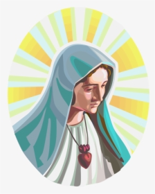 Vector Illustration Of Virgin Mary, Mother Of Jesus - Art Mary Mother Of The Church, HD Png Download, Transparent PNG