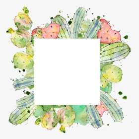 Transparent Of Square Cactus Border - Floral Border Design Square, HD Png Download, Transparent PNG