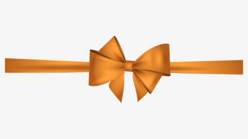 Orange Bow Png Clip Art - Orange Bow Transparent, Png Download, Transparent PNG