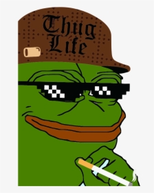 Pepe Thug Life *rare* Ironpatches - Cool Pepe Glasses, HD Png Download, Transparent PNG
