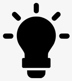 Lightbulb Light Sparks - Black Light Bulb Png, Transparent Png, Transparent PNG