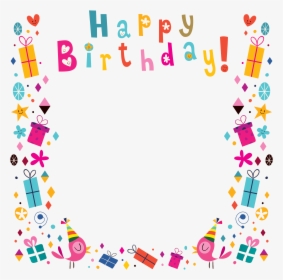 Birthday Greeting Card Clip Art - Birthday Border, HD Png Download, Transparent PNG