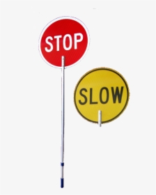 Stop Slow Batton - Stop Sign, HD Png Download, Transparent PNG