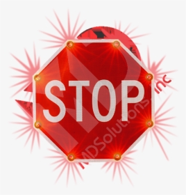 Solar Stop Sign With Led Lights - Graphic Design, HD Png Download, Transparent PNG
