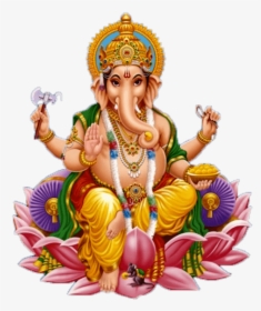 Sri Ganesh Hd Transparent Png Images - Ganesh With White Background, Png Download, Transparent PNG