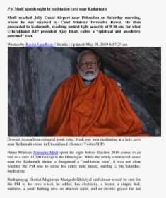 Modi In Kedarnath One Eye Open, HD Png Download, Transparent PNG