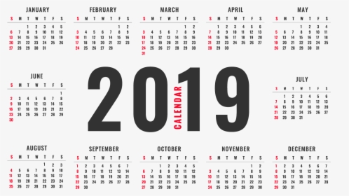 Calendar 2019 Png Free Image - Gmat Test Dates 2019, Transparent Png, Transparent PNG