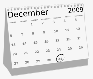 Desk Calendar Clip Arts - Calendar Clipart Black And White, HD Png Download, Transparent PNG